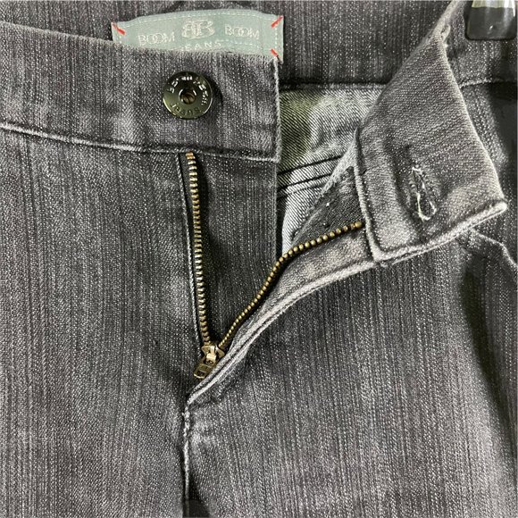 Boom Boom Jeans Juniors 15 Black Denim Sequins Boot Cut - Picture 5 of 12